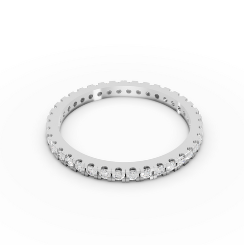 0.53 Ct Round Lab Diamond Modern Bar Set Eternity Band
