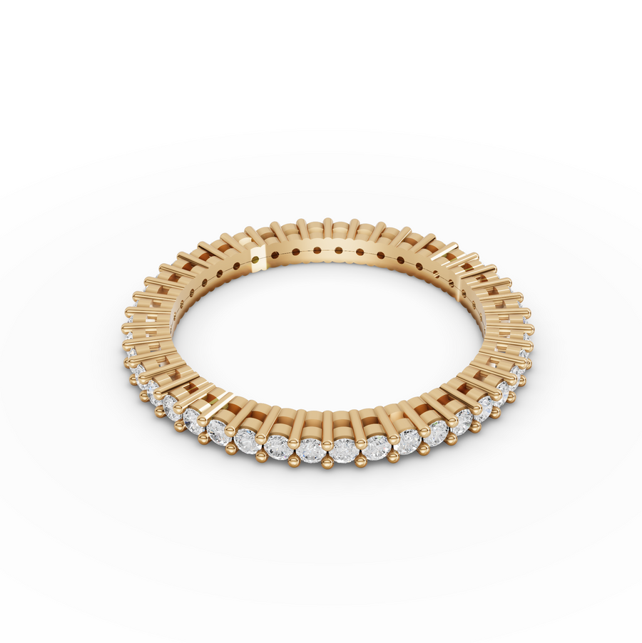 0.53 Ct Round Shared-Prong Full Etenity Ring