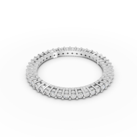 0.53 Ct Round Lab Diamond Delicate Micro Prong Eternity Band
