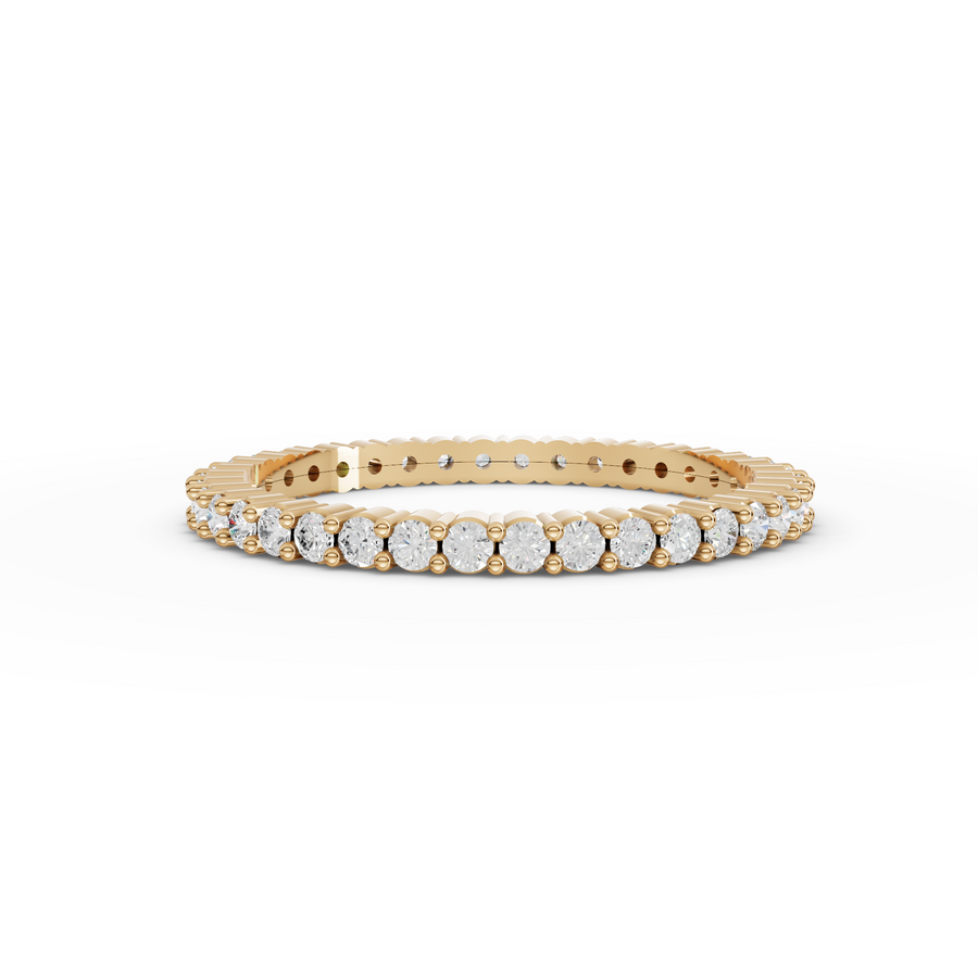 0.48 Ct Round Micro Prong Full Eternity Band