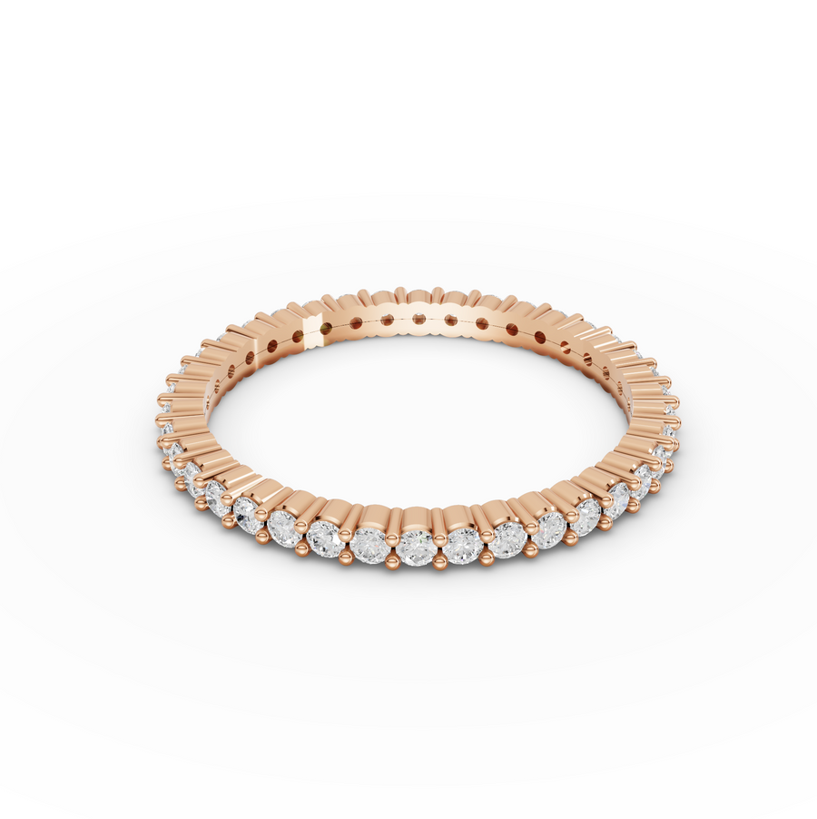 0.48 Ct Round Micro Prong Full Eternity Band