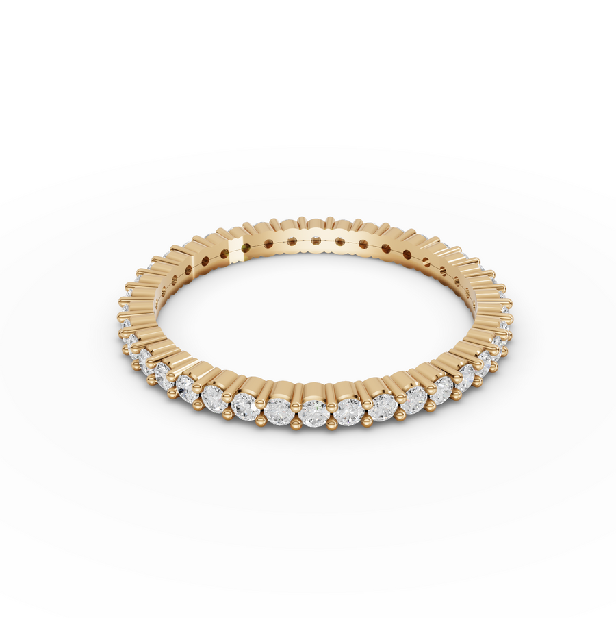 0.48 Ct Round Micro Prong Full Eternity Band