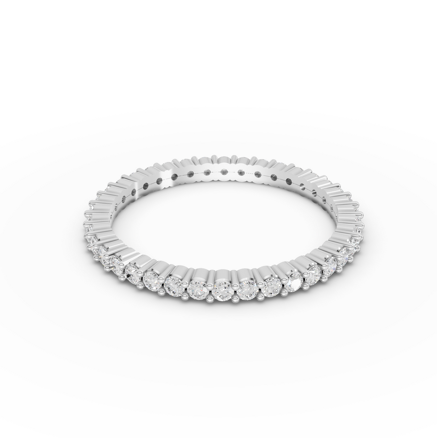 0.48 Ct Round Micro Prong Full Eternity Band