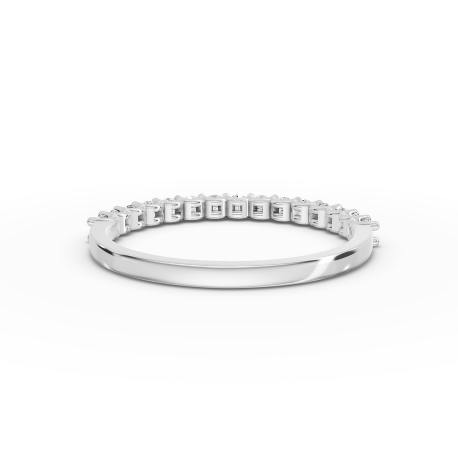 0.30 Ct Round U-Prong Half Eternity Ring