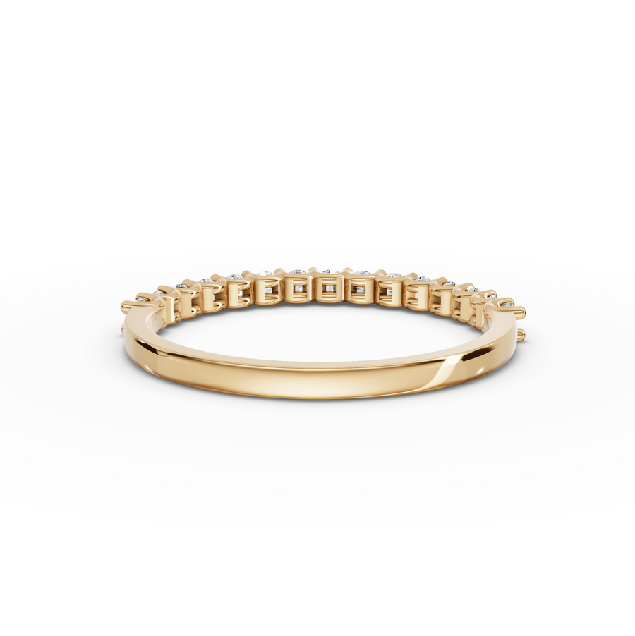 0.30 Ct Round U-Prong Half Eternity Ring