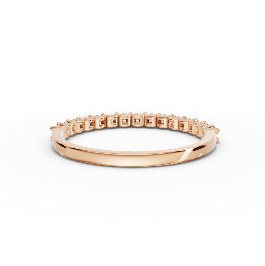 0.30 Ct Round U-Prong Half Eternity Ring