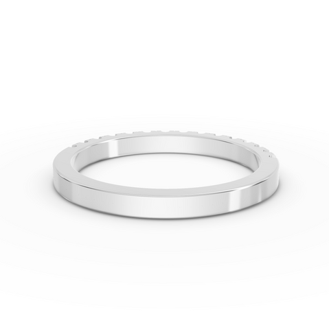 0.30 Ct Round Lab Diamond Modern Bar Set Half Eternity Ring