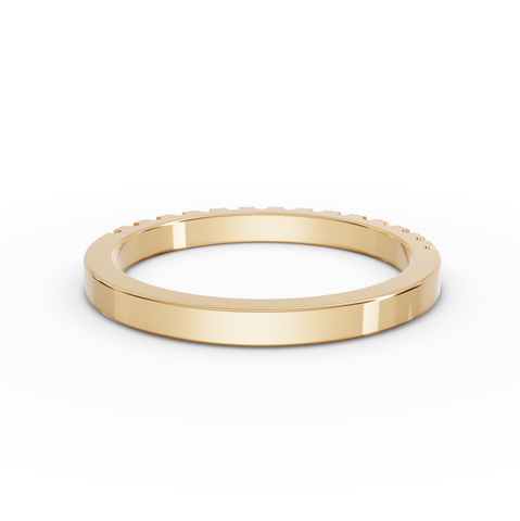 0.30 Ct Round Lab Diamond Modern Bar Set Half Eternity Ring