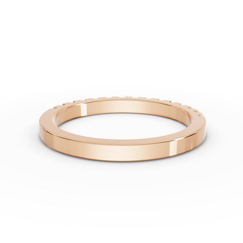 0.30 Ct Round Lab Diamond Modern Bar Set Half Eternity Ring