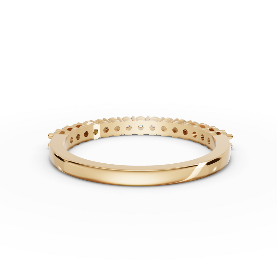 0.30 Ct Round Baskets Setting Half Eternity Ring
