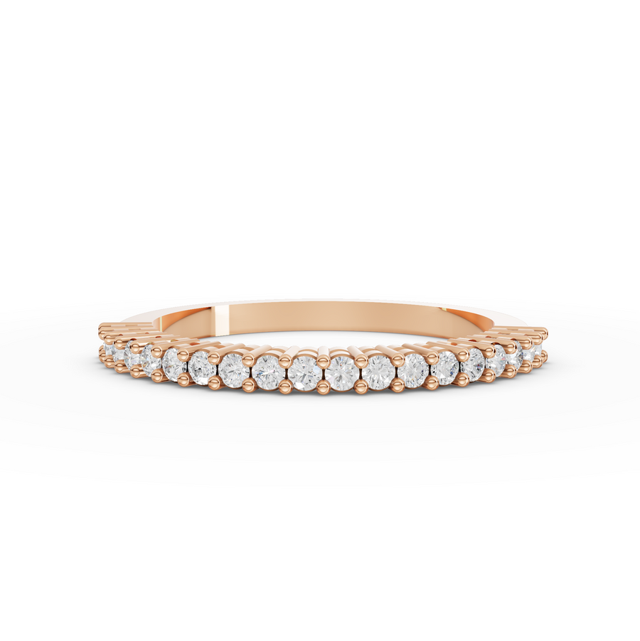 0.24 Ct Round Shared-Prong Full Etenity Ring