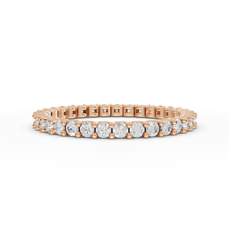 0.66 Ct Round U-Prong Full Eternity Ring