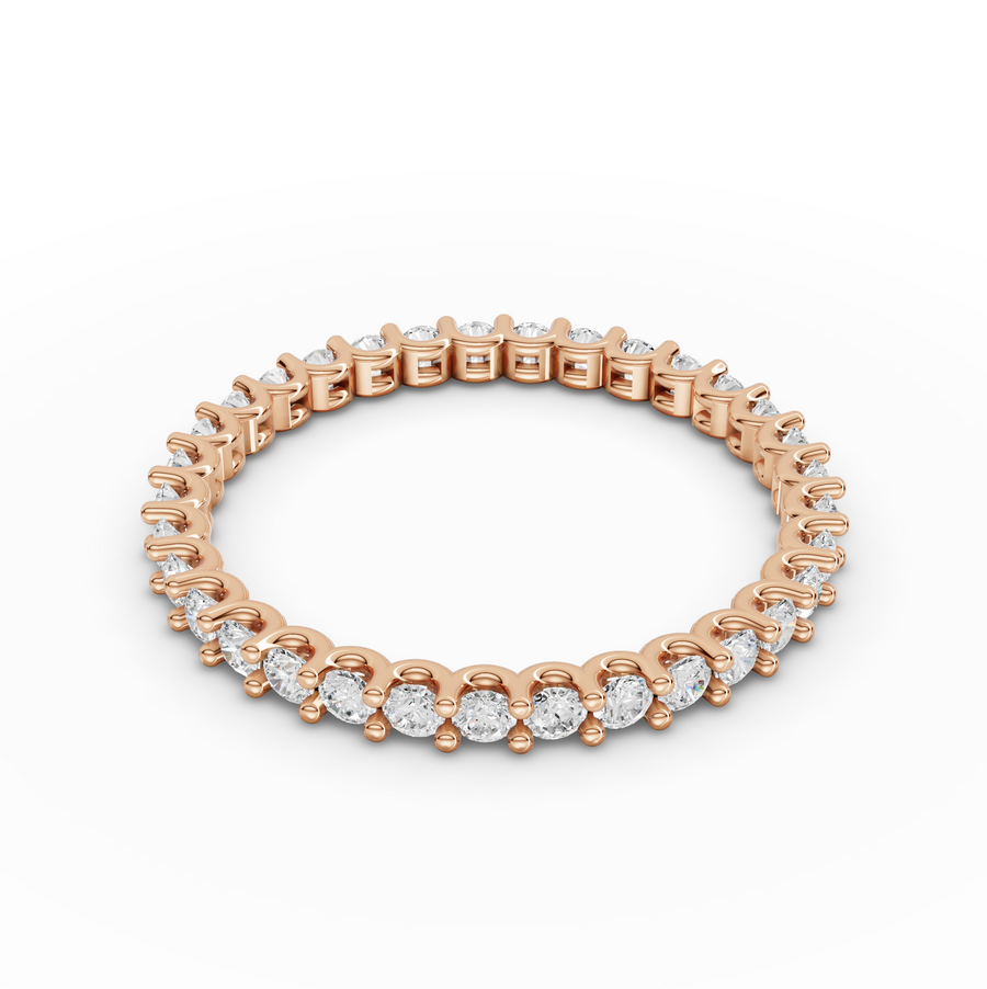 0.66 Ct Round U-Prong Full Eternity Ring