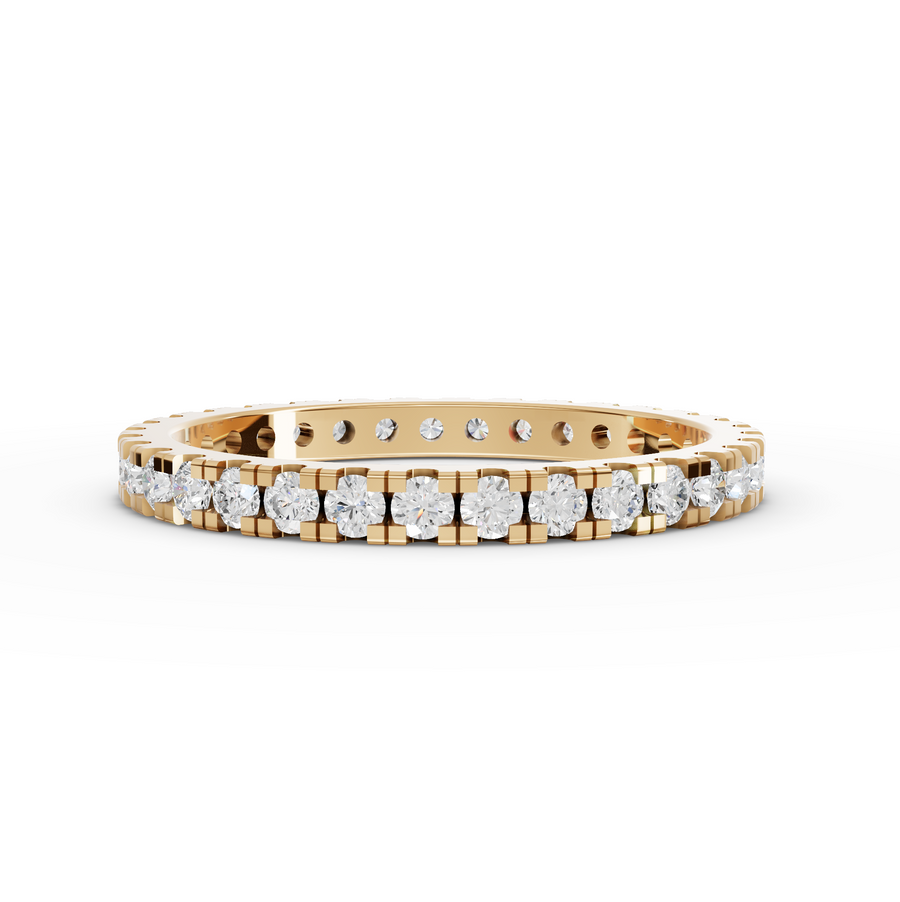 0.66 Ct Round Bar-Set Full Eternity Ring