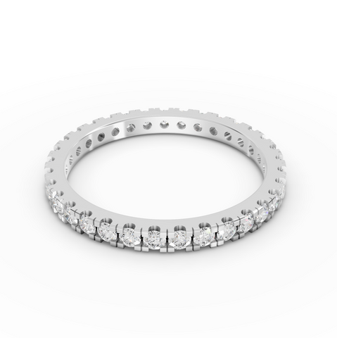 0.66 Ct Round Lab Diamond Bar Set Eternity Wedding Band