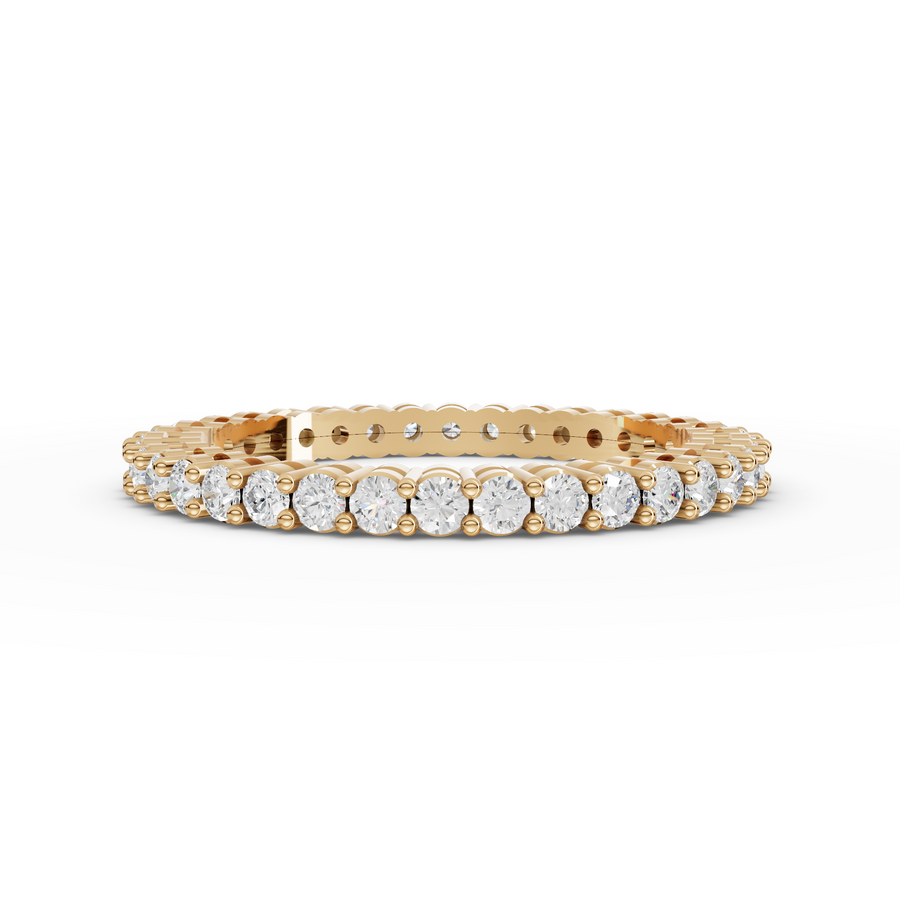 0.72 Ct Round Shared-Prong Full Etenity Ring