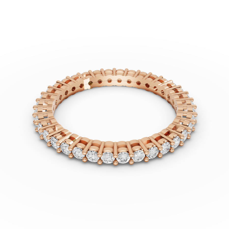 0.72 Ct Round Shared-Prong Full Etenity Ring