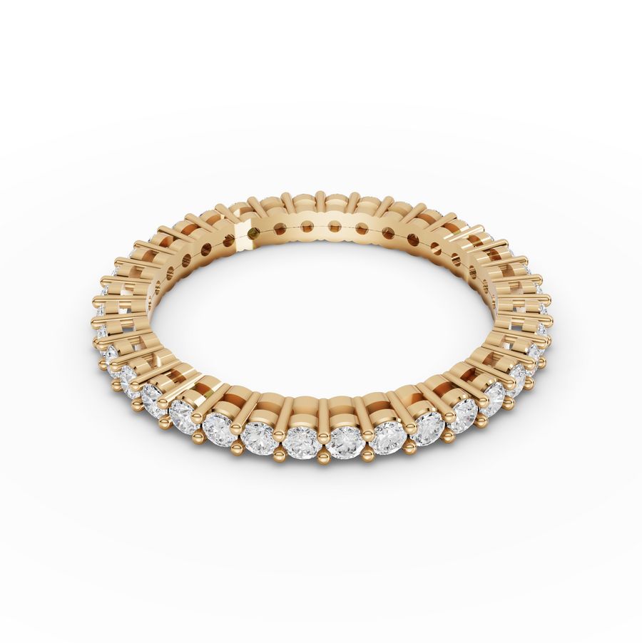 0.72 Ct Round Shared-Prong Full Etenity Ring