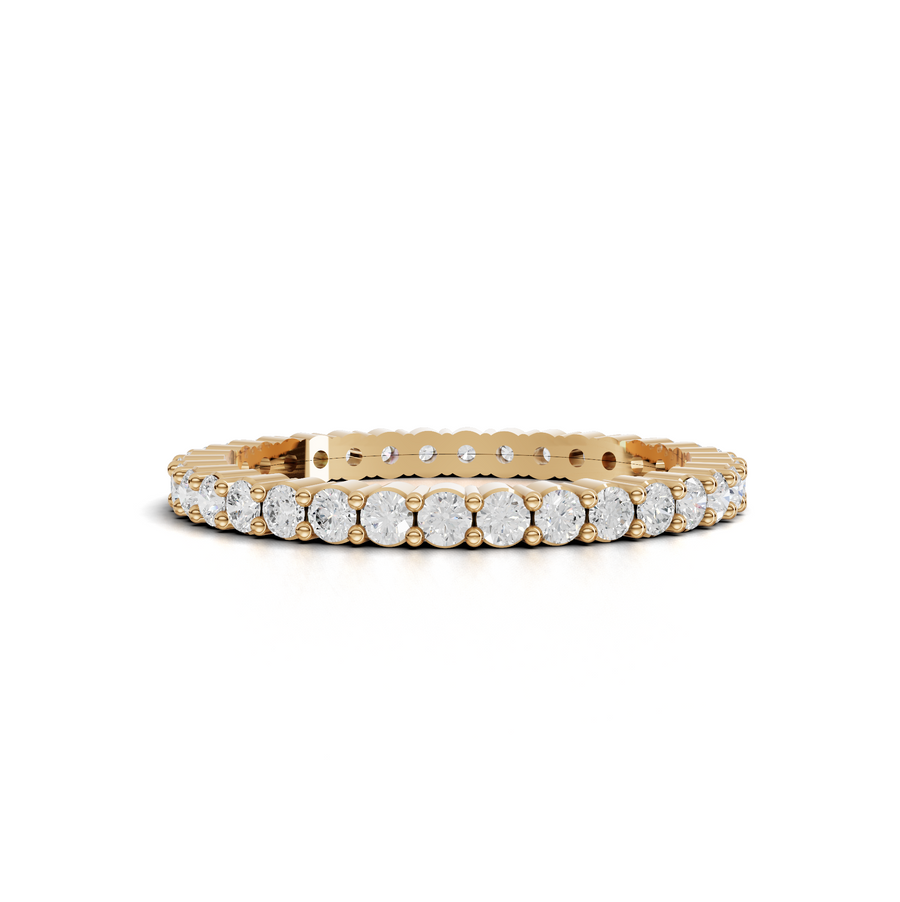 0.68 Ct Round Baskets Setting Full Eternity Ring