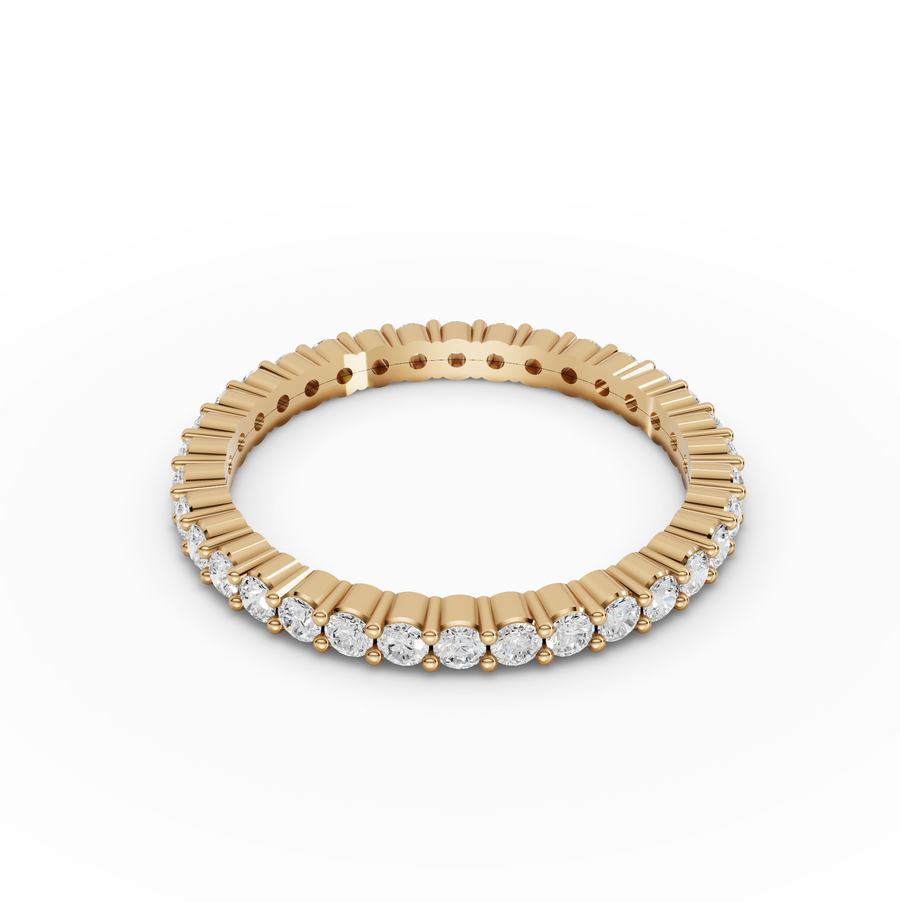 0.68 Ct Round Baskets Setting Full Eternity Ring