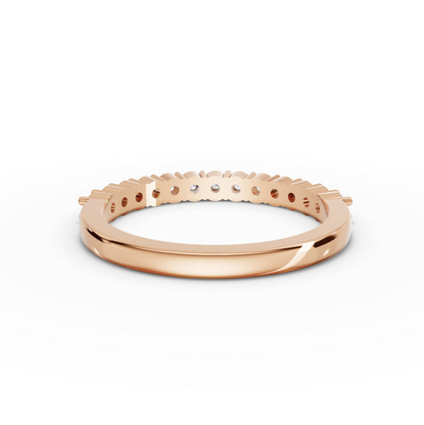 0.39 Ct Elegant Round Lab Diamond Shared Prong Diamond Band Ring