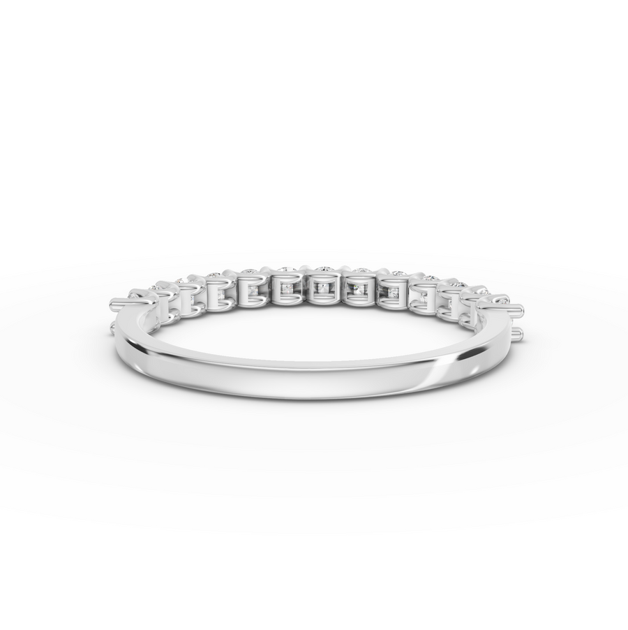 0.39 Ct Round U-Prong Half Eternity Ring