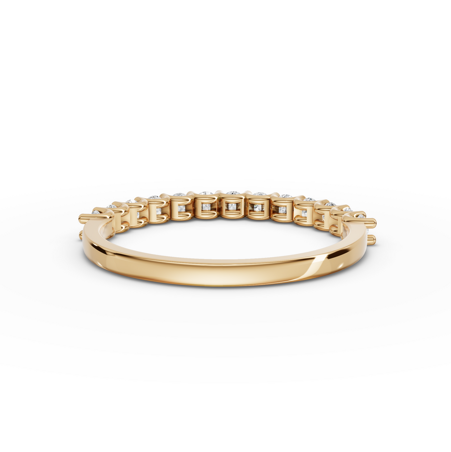 0.39 Ct Round U-Prong Half Eternity Ring
