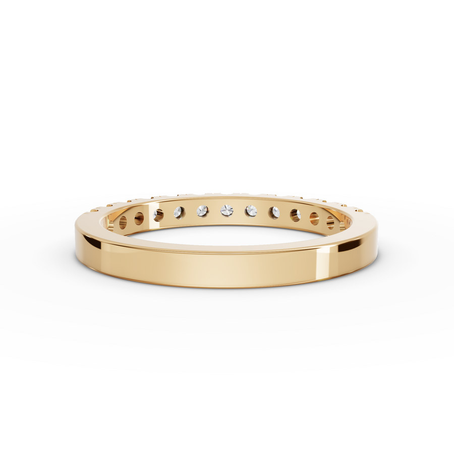 0.39 Ct Round Bar-Set Half Eternity Band