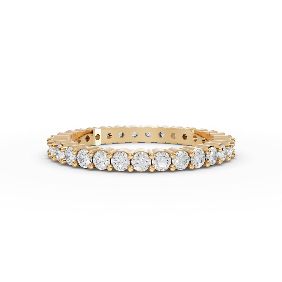 0.93 Ct Round Baskets Setting Full Eternity Ring