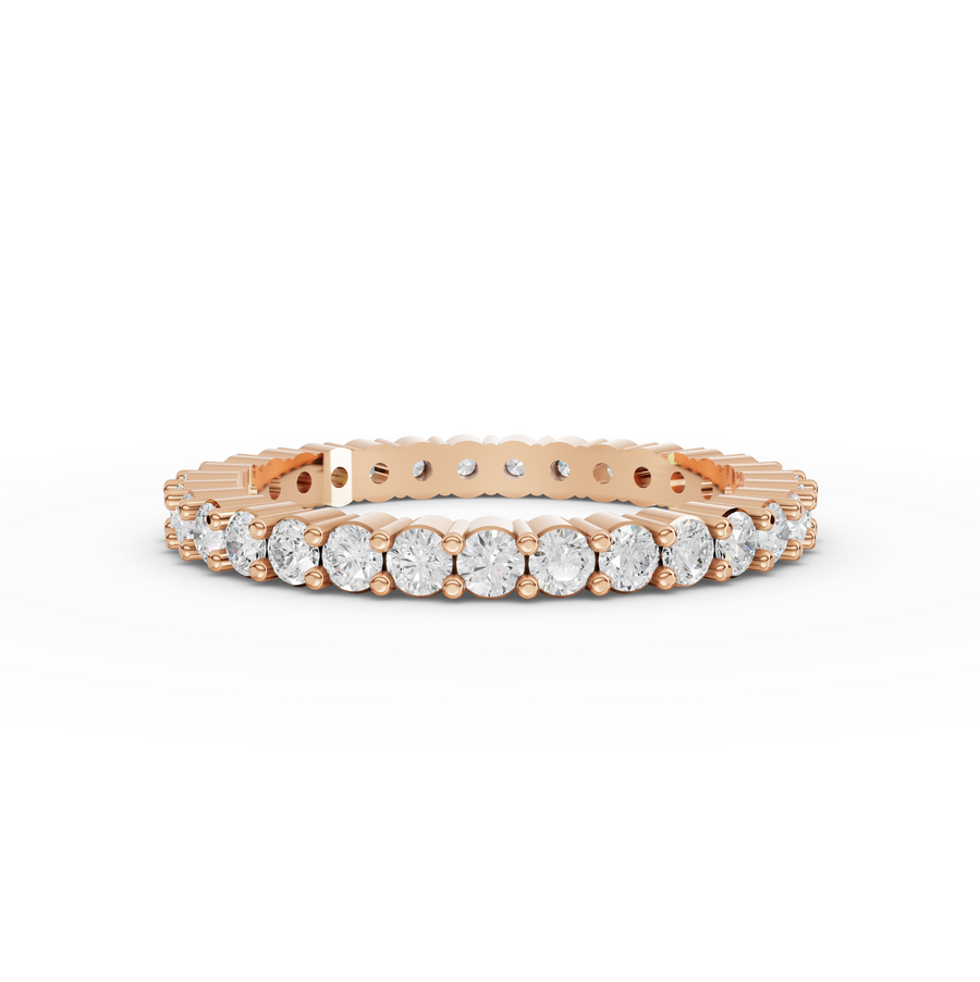 0.93 Ct Round Baskets Setting Full Eternity Ring