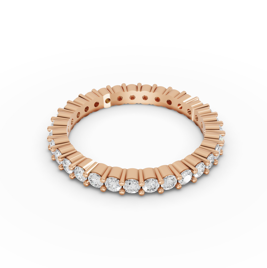 0.93 Ct Round Baskets Setting Full Eternity Ring