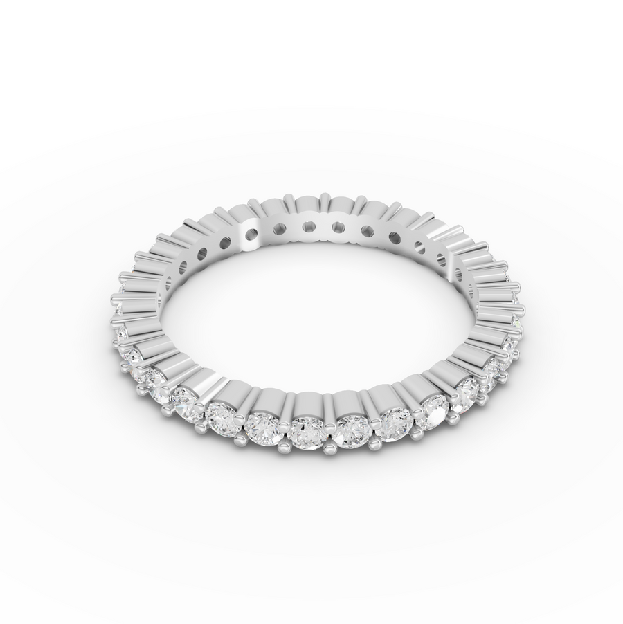 0.93 Ct Round Baskets Setting Full Eternity Ring