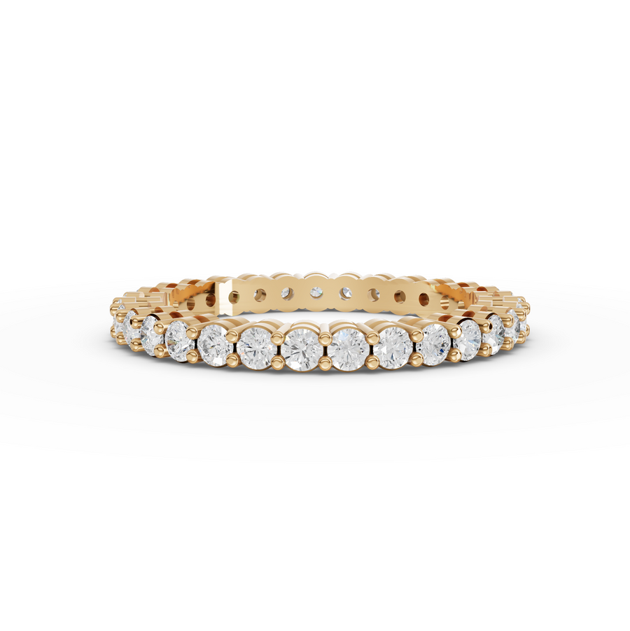 0.93 Ct Round Shared-Prong Full Etenity Ring