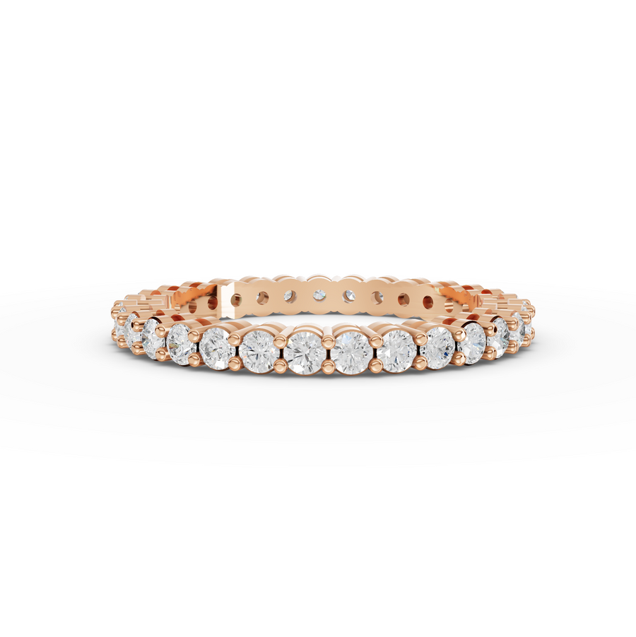 0.93 Ct Round Shared-Prong Full Etenity Ring