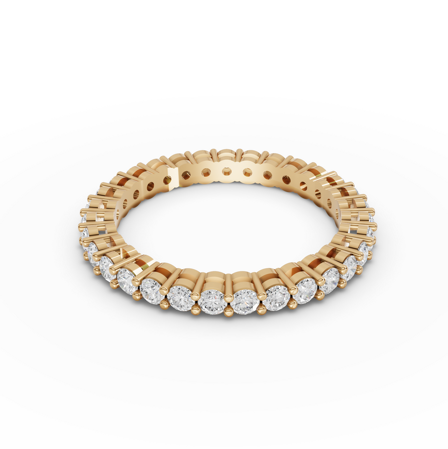 0.93 Ct Round Shared-Prong Full Etenity Ring