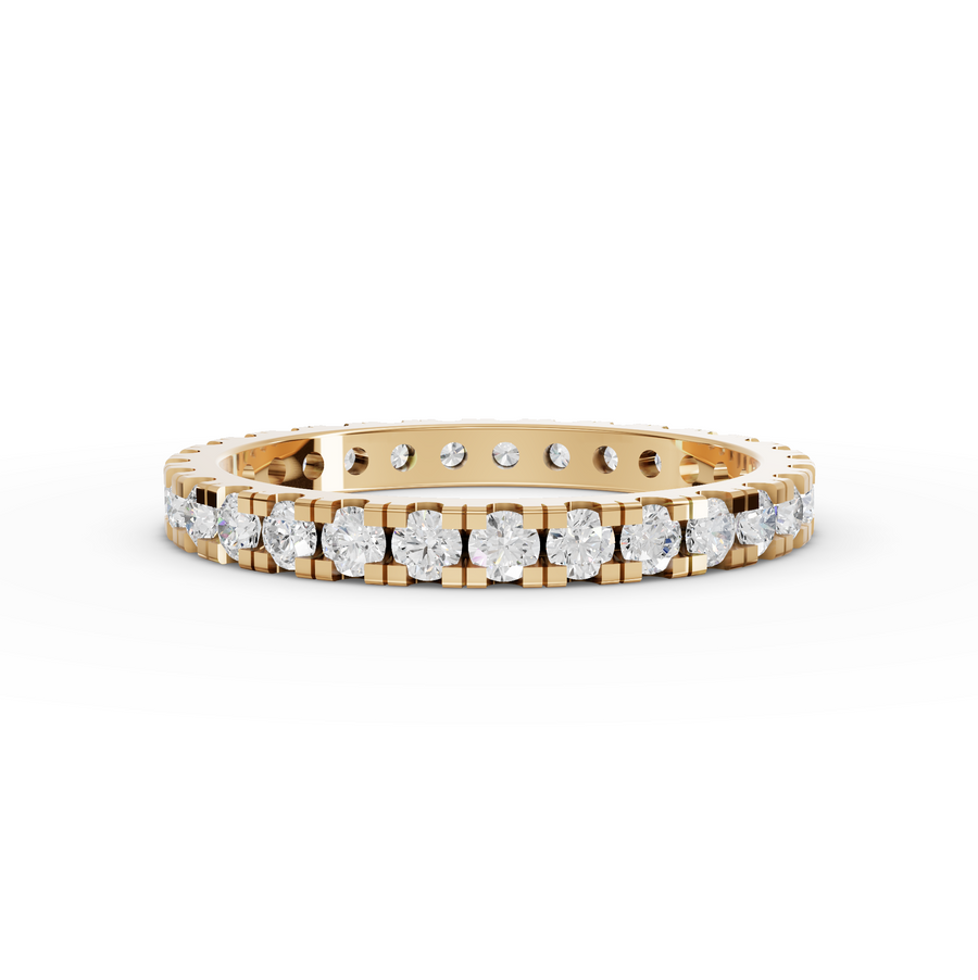 0.87 Ct Round Bar-Set Full Eternity Ring