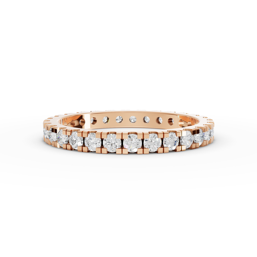 0.87 Ct Round Bar-Set Full Eternity Ring