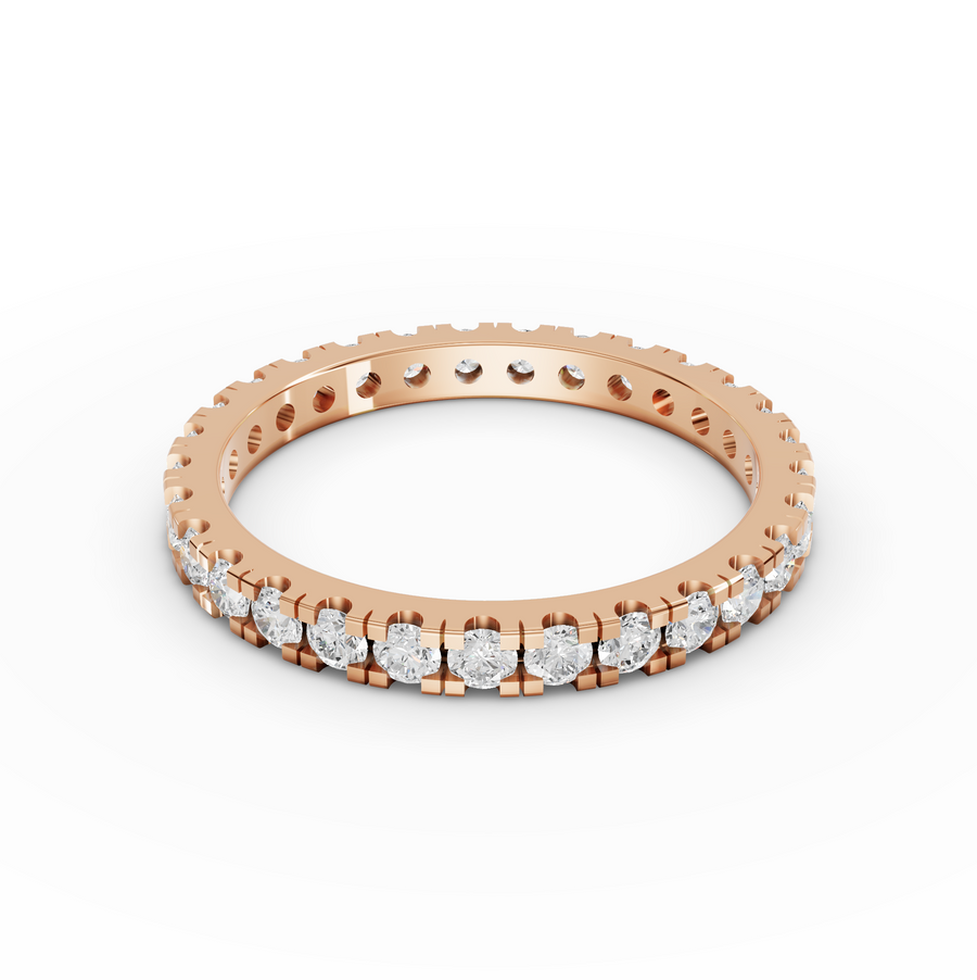 0.87 Ct Round Bar-Set Full Eternity Ring