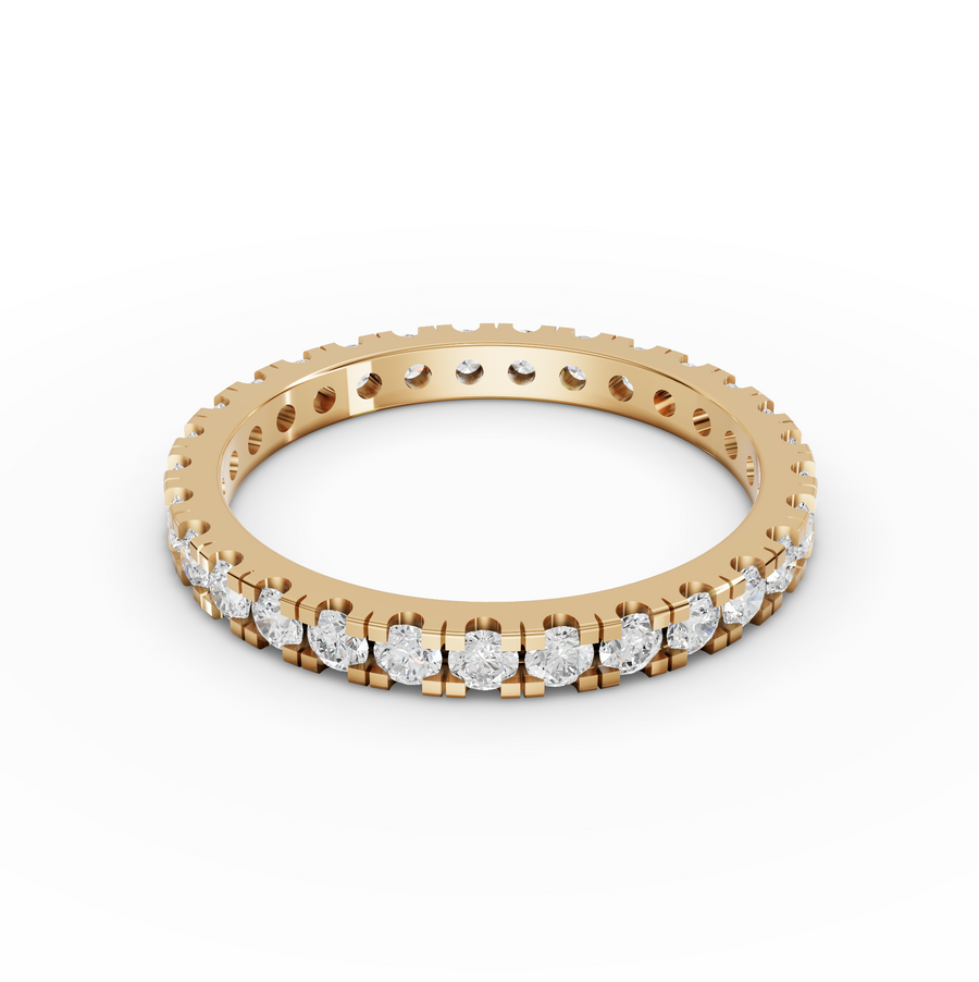 0.87 Ct Round Bar-Set Full Eternity Ring