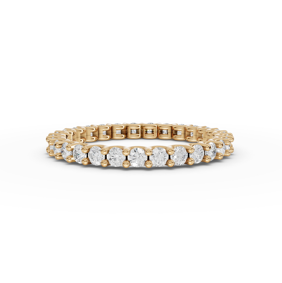 0.87 Ct Round U-Prong Full Eternity Ring