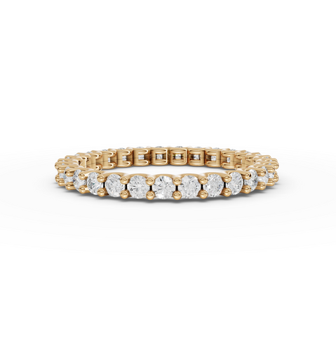 0.87 Ct round-lab-diamond-channel-set-full-eternity-wedding-band-ring