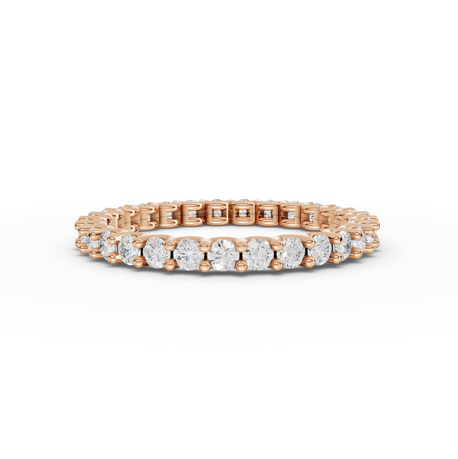 0.87 Ct Round U-Prong Full Eternity Ring