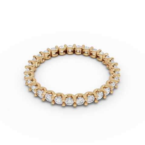 0.87 Ct round-lab-diamond-channel-set-full-eternity-wedding-band-ring