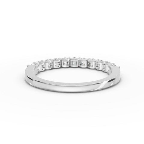 0.47 Ct Round Lab Diamond U-Prong Full Eternity Wedding Band Ring