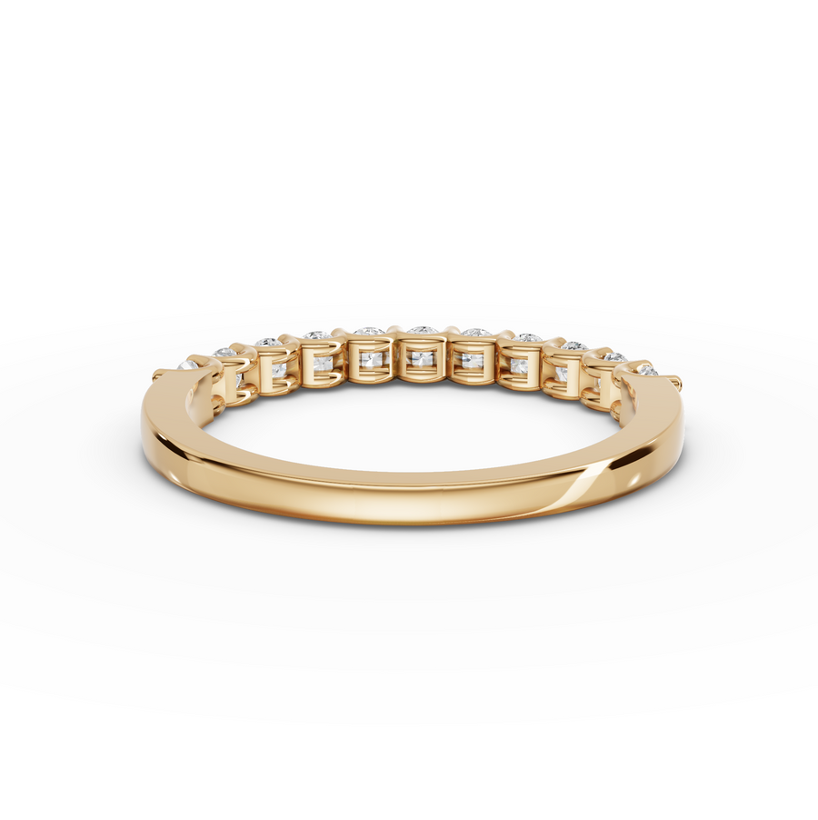 0.47 Ct Round U-Prong Half Eternity Ring