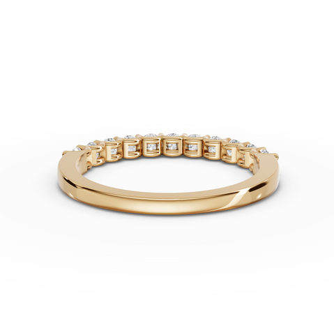 0.47 Ct Round Lab Diamond U-Prong Full Eternity Wedding Band Ring