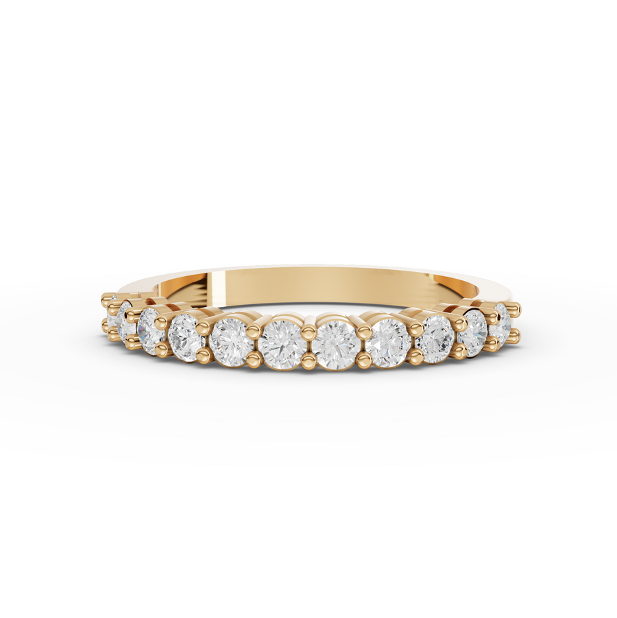 0.47 Ct Round Shared-Prong Full Etenity Ring