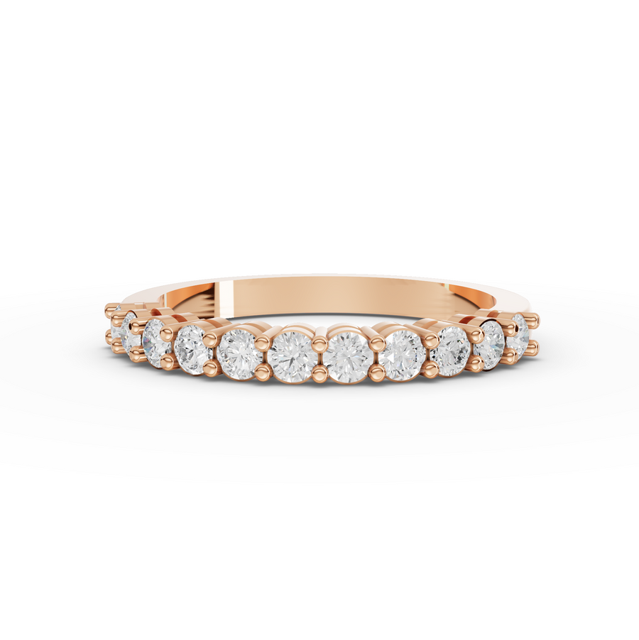 0.47 Ct Round Shared-Prong Full Etenity Ring