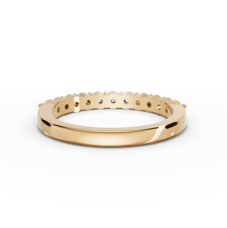 0.47 Ct Round Baskets Setting Half Eternity Ring