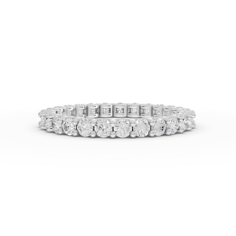 1.15 Ct Round Lab Diamond U-Prong Eternity Wedding Band Ring